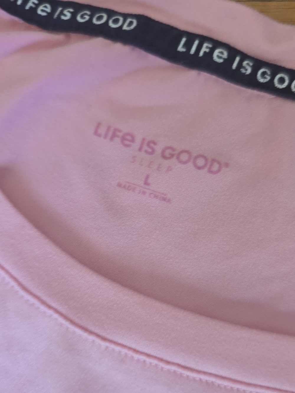Life is Good Women's Pink Strawberry Sleep Set - Picture 2 of 3